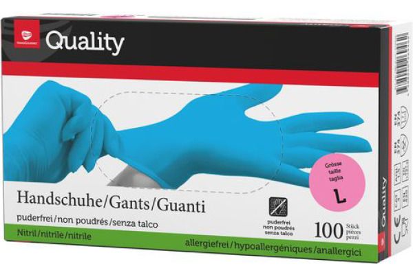 Handschuhe Nitrile Gloves 100 St. Gr. L Farbe blau