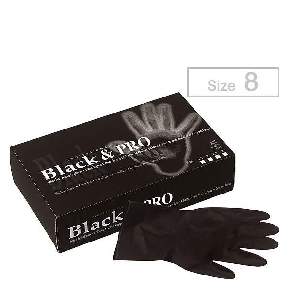 Black &amp; Pro Latexhandschuhe schwarz Puderfrei 20 Stück Größe XL