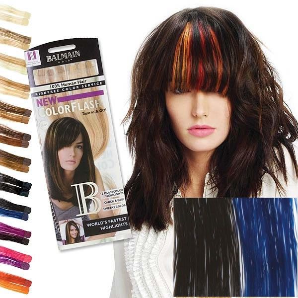 Balmain Color Flash Tape Extensions 25cm, blue ray