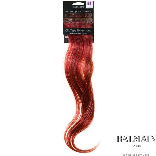 Balmain Clip Tape Extensions Human Hair,40cm, chilli