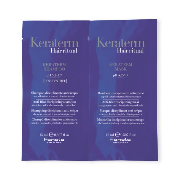Fanola KERATERM Hair Ritual Shampoo + KERATERM Hair Ritual Maske je 15 ml