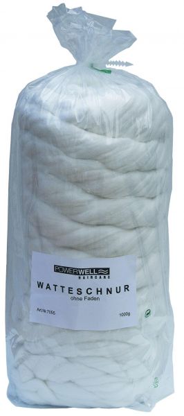 EXKLUSIV Watteschnur ohne Faden 1 kg 20% Baumwolle und 80% Viskose