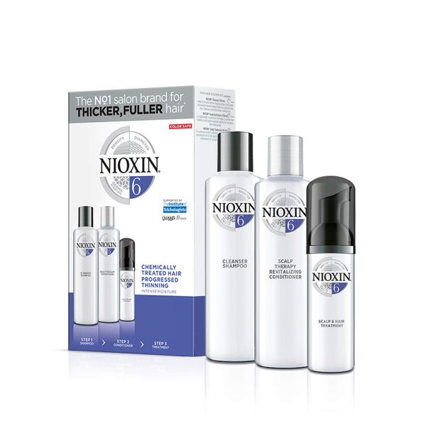 Nioxin System 6 Starter Set - für chemisch behandeltes Haar 340 ml