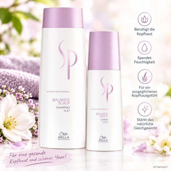 Wella SP Balance Scalp Shampoo 250ml + Lotion 125ml Bundle 10-26