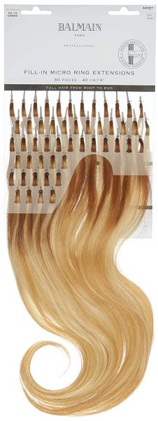 Balmain Fill in Micro Ring Extensions HH Farbe: 9G.10 OM Light Gold Blonde Ombre Sparset