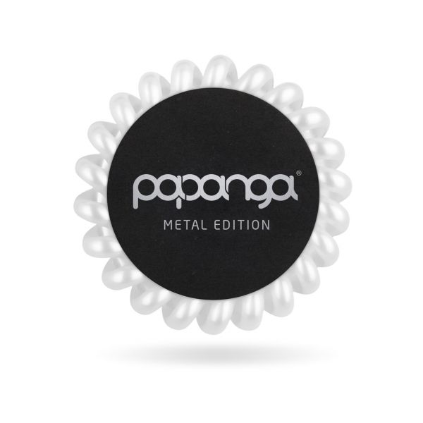 PAPANGA Spiralhaargummi BIG Ø 67 mm - white pearl