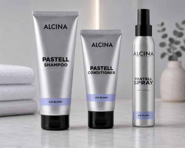 Alcina Pastell Shampoo Ice-Blond 150ml + Conditioner 100ml + Pastell Spray 100ml Set-02-26