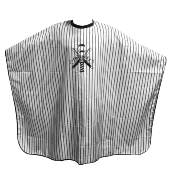 Barber Umhang X-LARGE mit Barber Applikation schwarz/weiss
