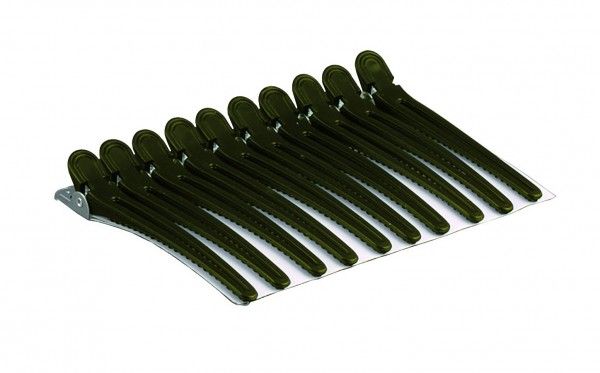 Haar Clipse Combi 9,5 cm, 10Stück schwarz - Abteilclip