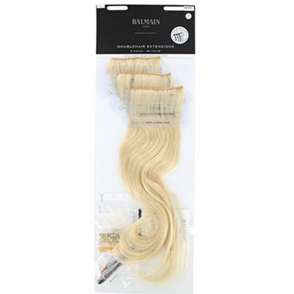 Balmain Double Hair Extensions HH 40cm 10A Extra Super Light Ash Blonde -3 Stück Echthaar