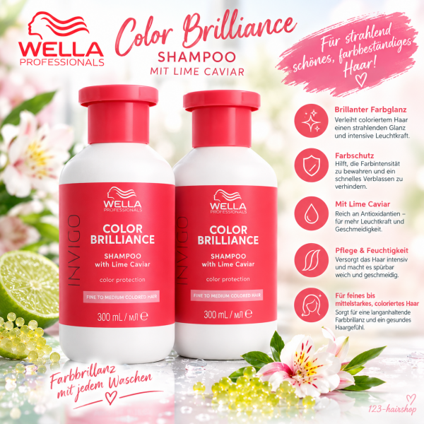 Wella Invigo Color Brilliance Protection Shampoo Fine 2x300ml 09-26