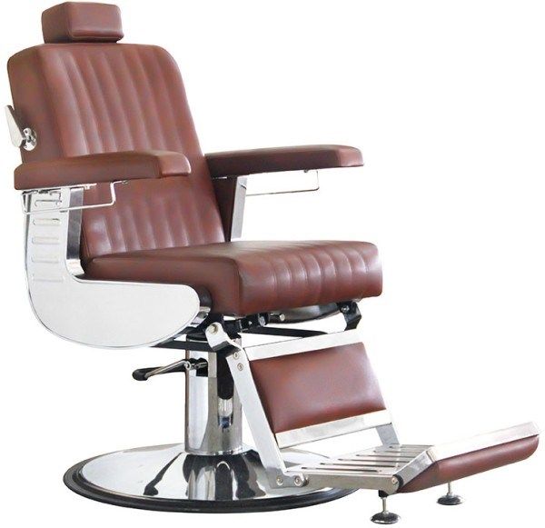 Friseurstuhl - Barberstuhl DIPLOMAT cognac-braun