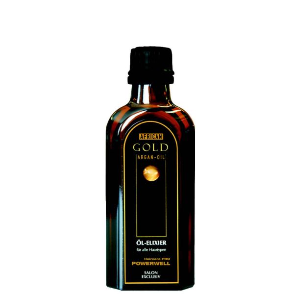 Powerwell African GOLD Arganöl Elixier Glasflasche 100ml