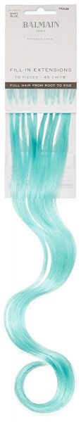 Balmain Fill-In Extensions Fiber Hair Natural Straight baby blue10Stück