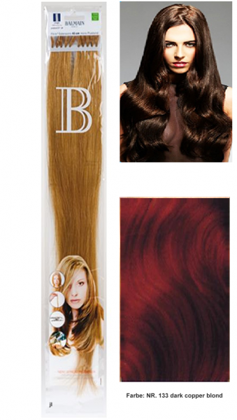 Balmain Fill-In Extensions Straight XL 133 Dark Copper Blond