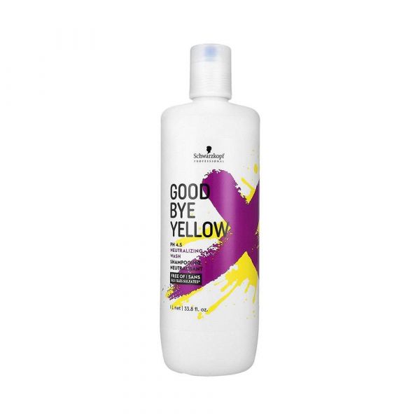 Schwarzkopf Goodbye Yellow Shampoo 1000 ml Neutralisiert jeden Gelbstich - für die kühlsten Blondtön