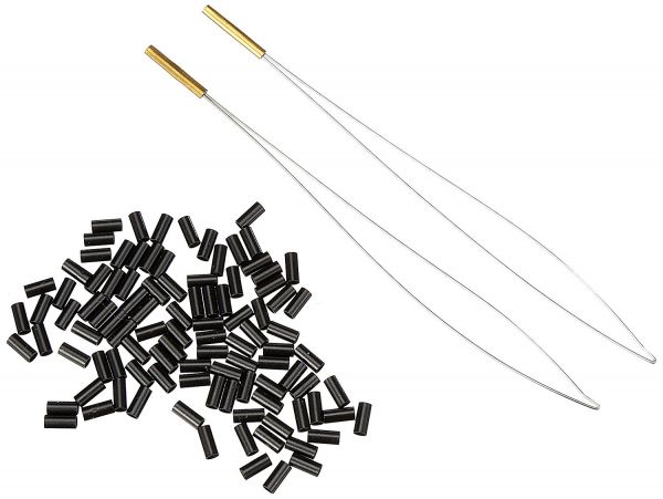 Balmain Beige Micro Rings 2 Pullernadeln schwarz Pack 1 x 100 Stück