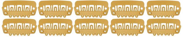 Balmain Double Hair Clips 10 Stück beige