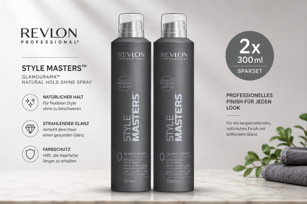 Revlon Style Masters Glamourama Shine Spray 2x 300ml 08-26