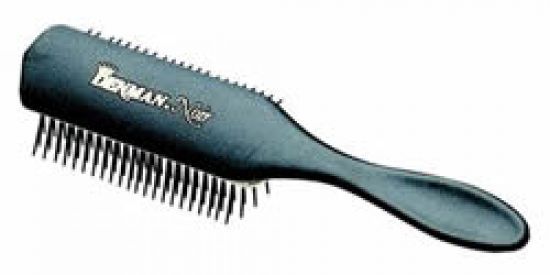 Denman Black Range Noir D4N weißes Gummikissen 9reihig