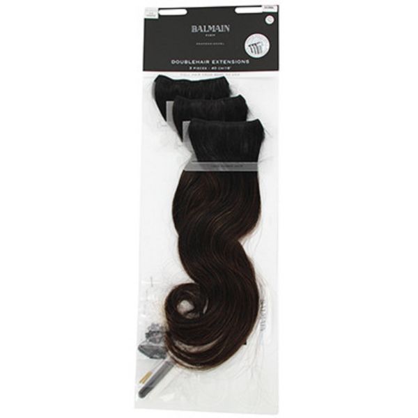 Balmain Double Hair Extensions HH 40cm 3.5 Brown Ombre Echthaar - 3 Stück