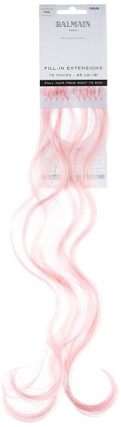 Balmain Fill-in Extensions Fiber Hair Natural Straight pink10 Stück