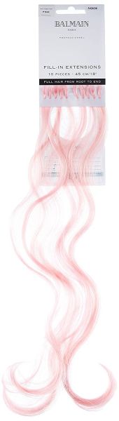 Balmain Fill-in Extensions Fiber Hair Natural Straight pink10 Stück