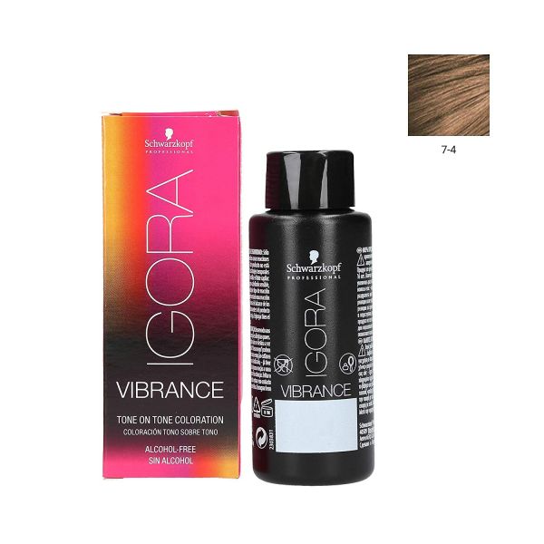 Schwarzkopf Igora Vibrance 7-4 Mittelblond Beige 60 ml