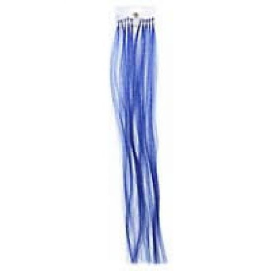 L.A. Hairstyles Fun Tastic blue - 10 Stück - 50cm Echthaar