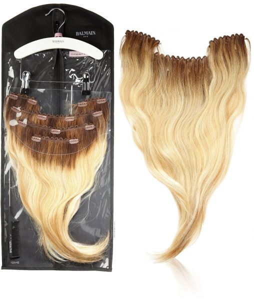 Balmain Clip in Weft Set New York Ombre 40cm Echthaar 8CG/9G/9.10G