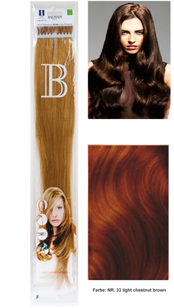 Balmain Fill-In Extensions Straight XL 33 Light Chestnut Brown