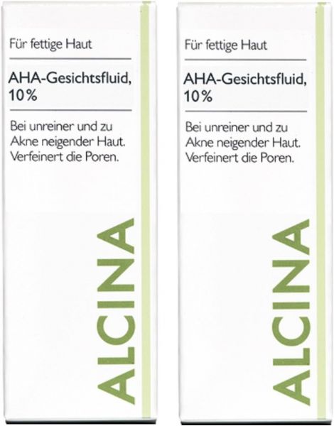 ALCINA AHA Gesichtsfluid 10% 2x 50ml 2025