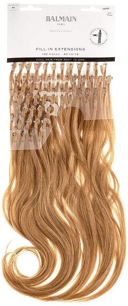 Balmain Fill in Extensions Valuepack HH 100 Stück 40cm 9G Very Light Deep Gold Blonde Natural Straig