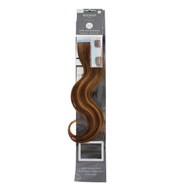 Balmain Tape + Clip Extensions HH 40cm 6G.8G Dark Gold Blonde 2 Stück Echthaar