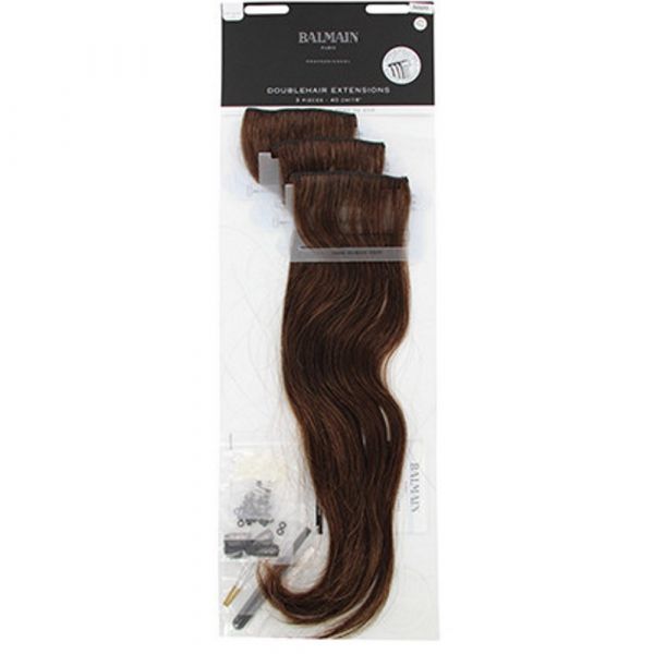 Balmain Double Hair Extensions HH 40cm L5 Light Brown- Echthaar - 3 Stück