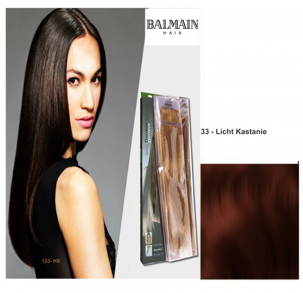 Balmain Double Hair Treatment Set 33 Licht Kastanie 40cm -5 Stück-