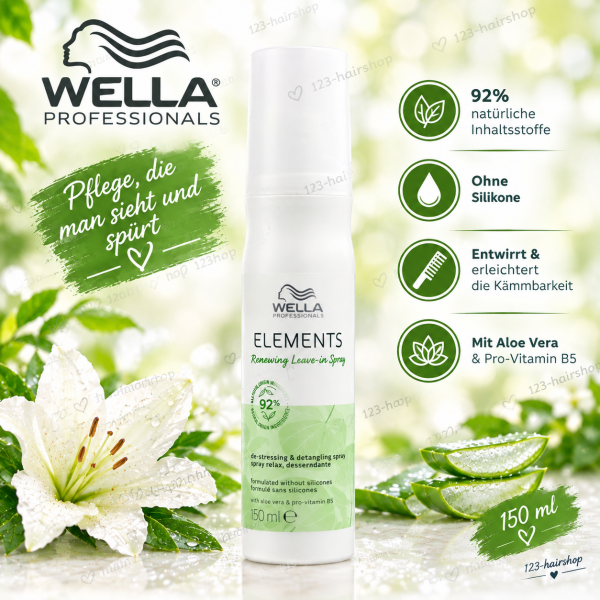 Wella Elements Renewing Leave-In Spray Conditioner 150ml HA 02-26
