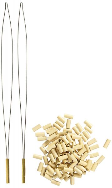 Balmain Beige Micro Rings 2 Pullernadeln beige/ hell Pack 1x100 Stück