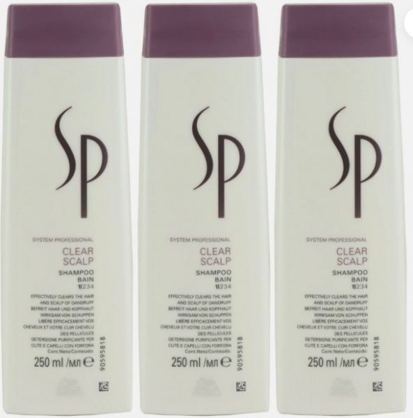 Wella SP Clear Scalp Shampoo 3x 250ml 07-26