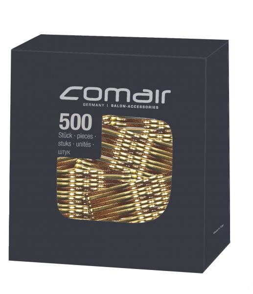 Haarklemmen 5 cm gold 500er Box gewellt