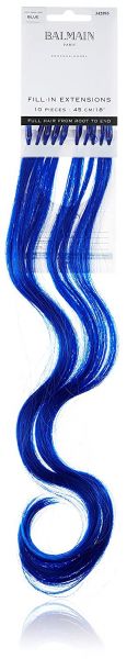 Balmain Fill-In Extensions Fiber Hair Natural Straight blue 10 Stück