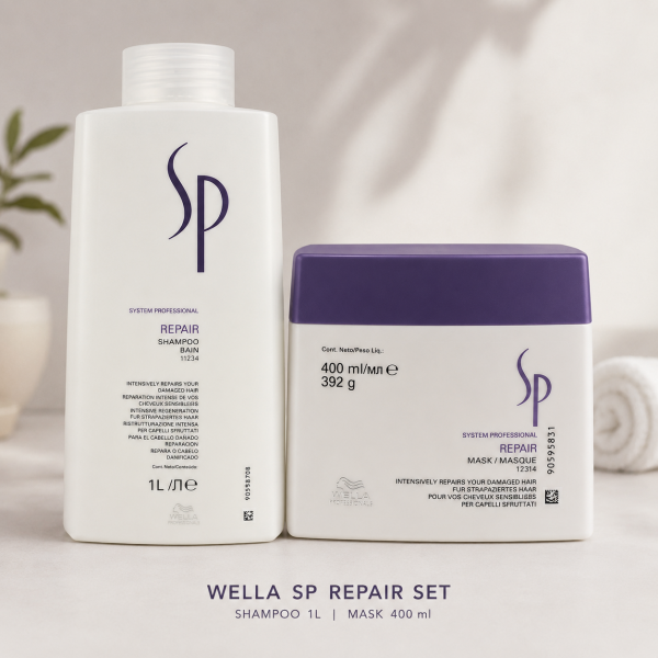 Wella SP Repair Shampoo 1000ml &amp; 400ml Repair Mask SET NEU 07-26