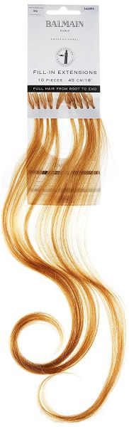 Balmain Fill-In Extensions HH 45cm 10 Stück 9G Very Light Deep Gold Blonde10 Stück Natural Straight