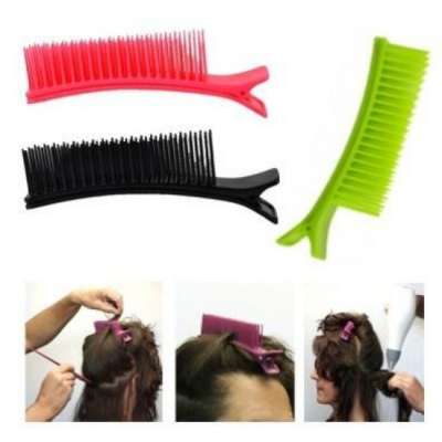12 Stück Haarklemmen Friseur-Clips – Kunststoff, Schwarz/lila, Für Alle Haartypen