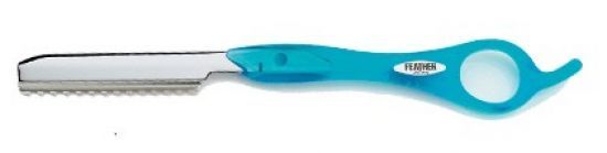 Feather Razor Messer / Rasiermesser ohne Klingen aqua blue