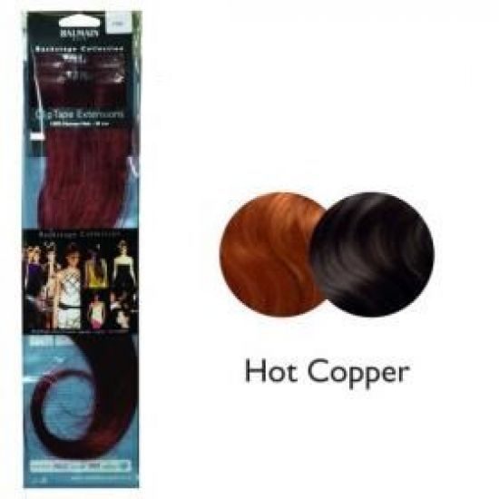 Balmain Clip Tape Extensions Human Hair,40cm, hot copper