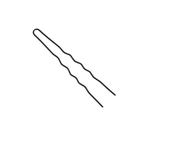 Ari Haarnadeln ggewellt schwarz 68mm Gr. 30, 16 Stück