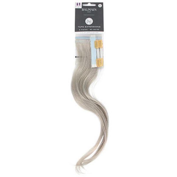 Balmain Tape + Clip Extensions HH 40cm 10S Oslo Light Crystal Grey -Silbergrau