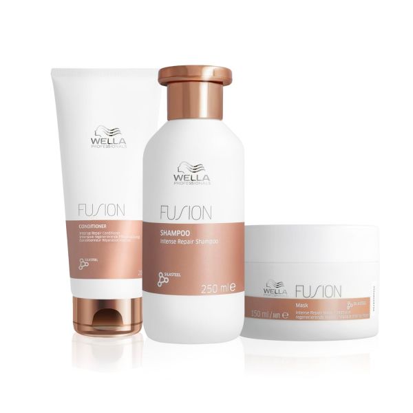 Wella Fusion Intense Repair Vorteils-Set für kaputtes Haar – Set aus 250 Shampoo, 200 Conditioner un
